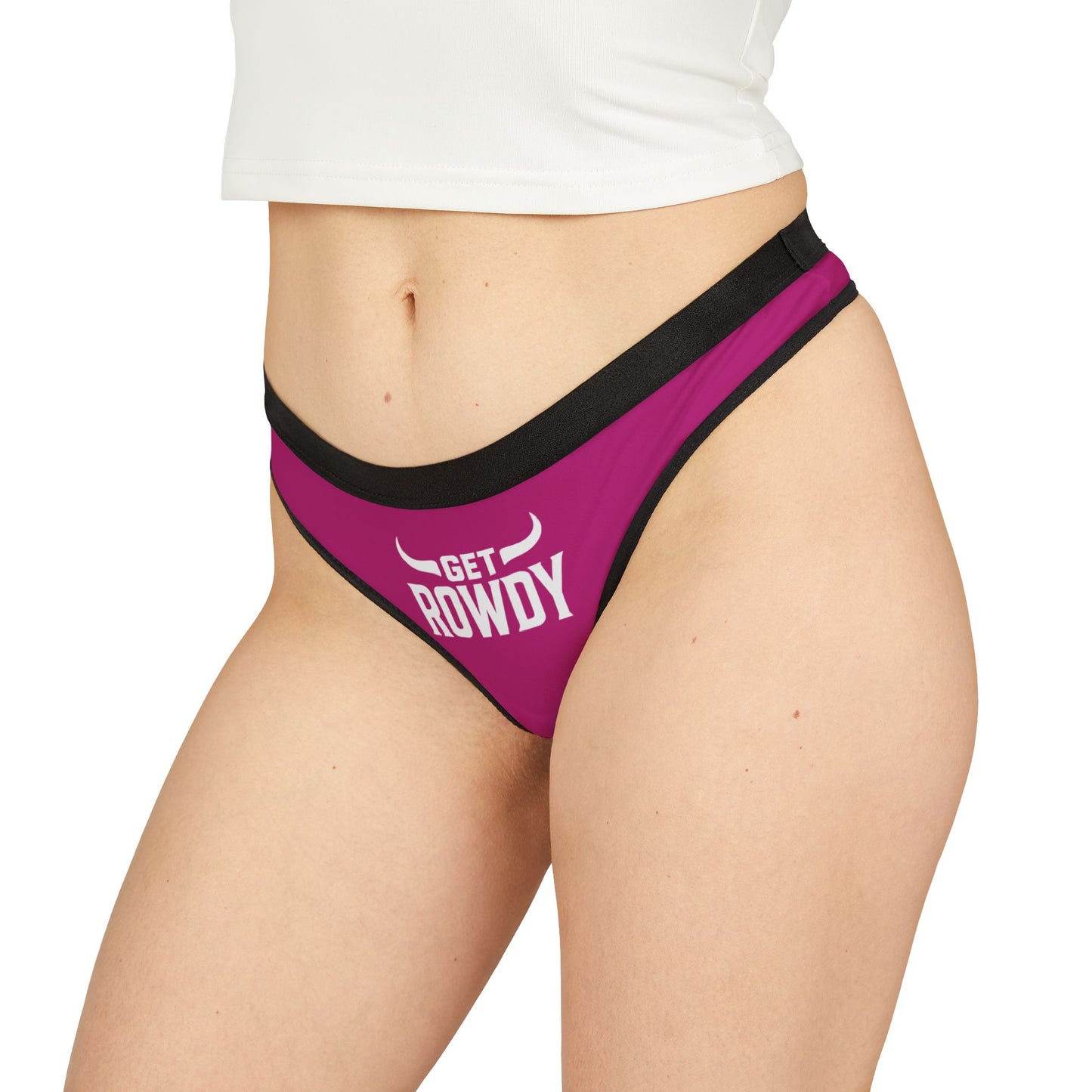 Get Rowdy Women's Thongs - Playful Underwear for Fun, Comfortable Fit, Perfect for Gifts, Parties, Everyday Wear