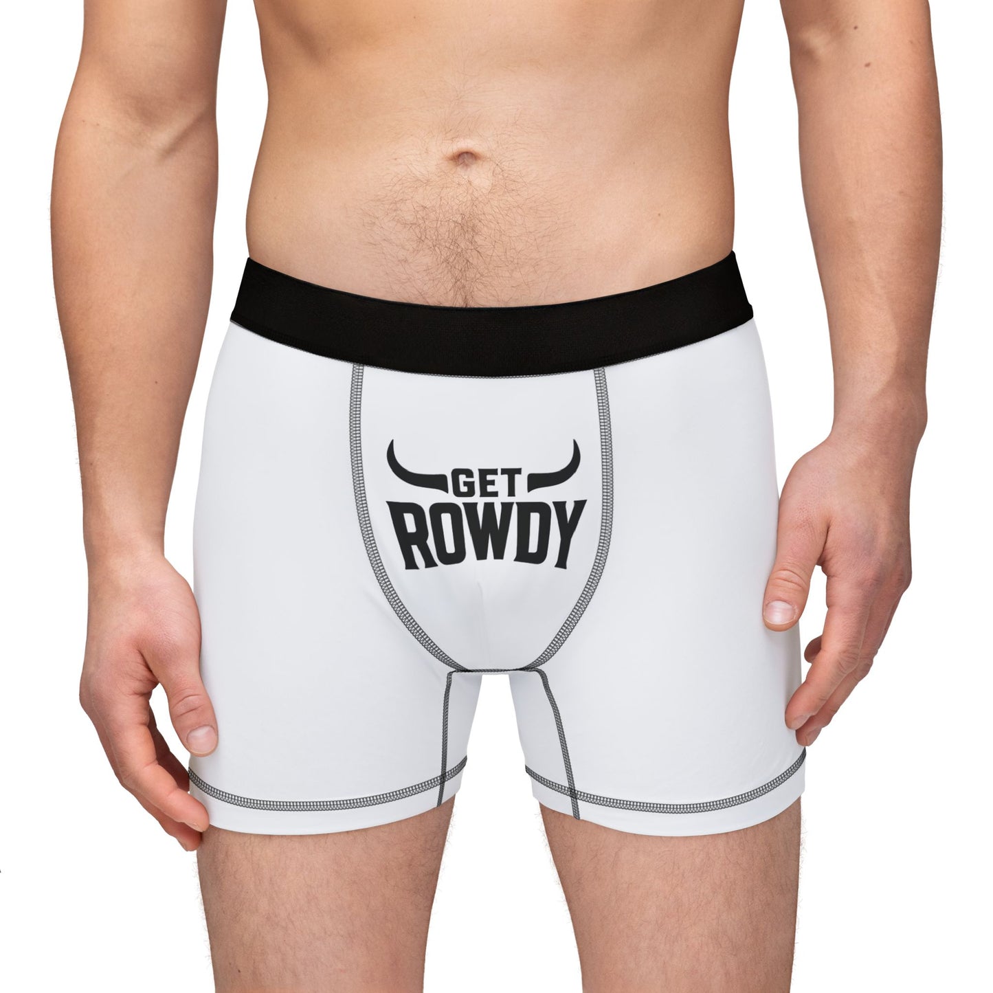 Get Rowdy Men’s Boxer Briefs — Funny Novelty Underwear for Bachelor Parties & Gifts