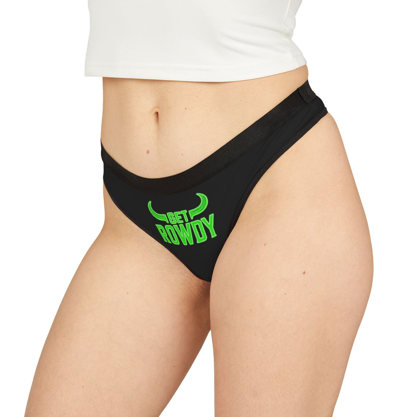 Get Rowdy Women's Thongs - Fun & Flirty Underwear, Party Essentials, Gifts for Her, Comfortable Daily Wear, Bold Fashion Statement