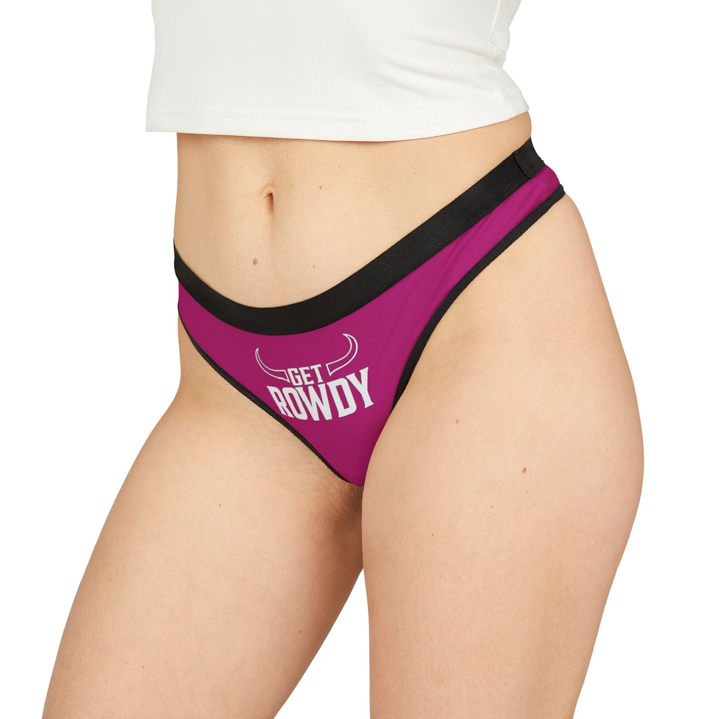 Get Rowdy Women's Thongs, Fun Lingerie, Party Underwear, Gift for Her, Cheeky Intimates, Sassy Sleepwear