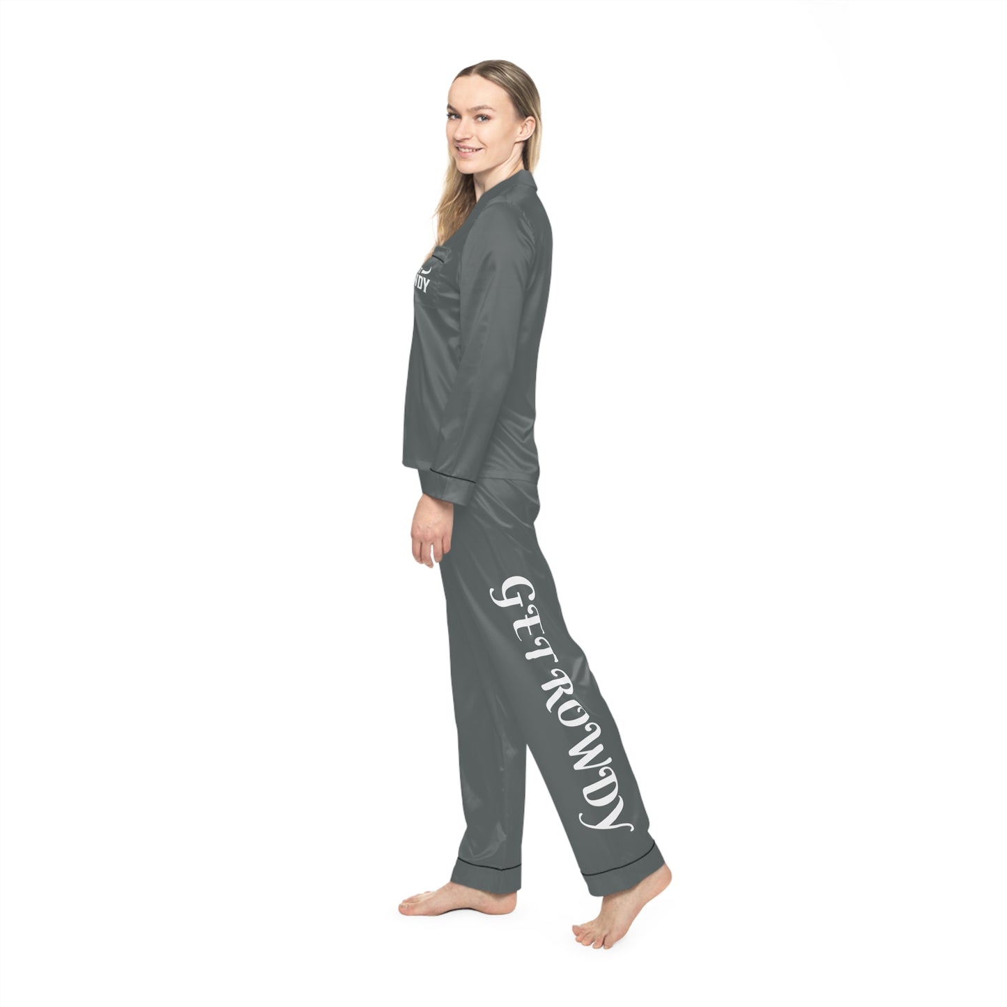 Women's Satin Pajama Set - Get Rowdy Design