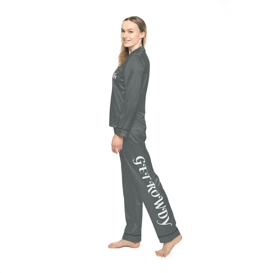 Women's Satin Pajama Set - Get Rowdy Design