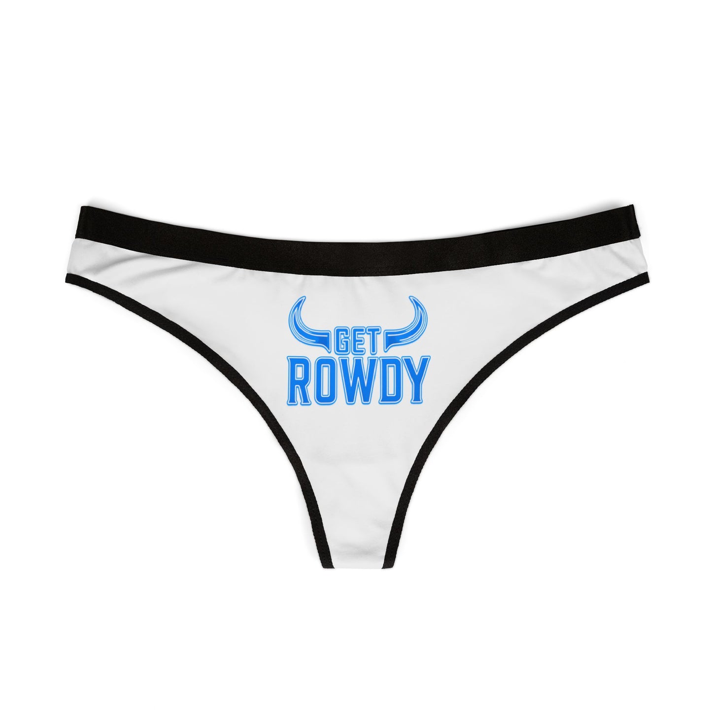 Get Rowdy Women's Thongs, Fun Underwear, All-Over Print Lingerie, Gift for Her, Party Ready, Comfortable Thong