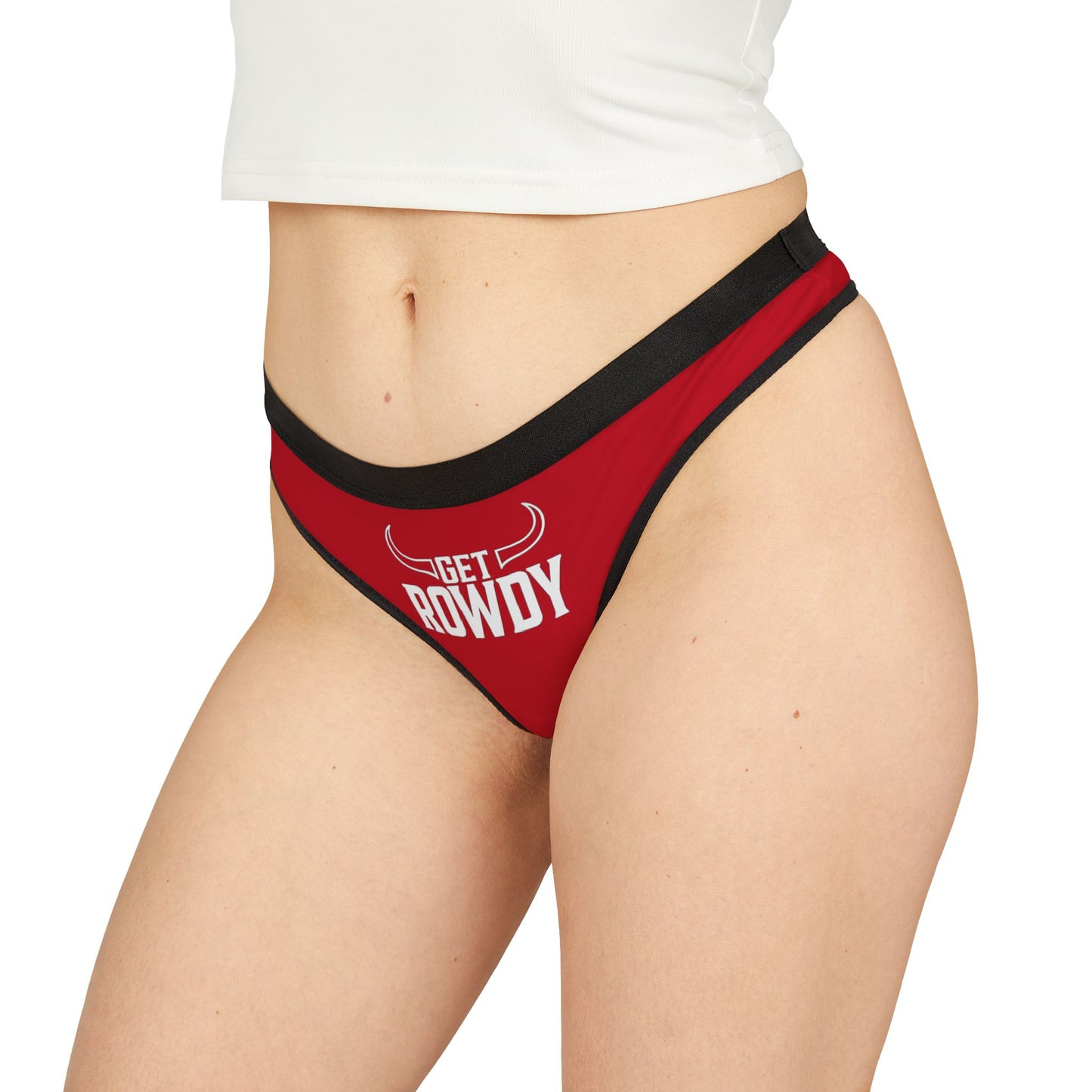 Get Rowdy Women's Thongs, Fun Lingerie, Bold Underwear, Party Essentials, Gift for Her, Everyday Comfort