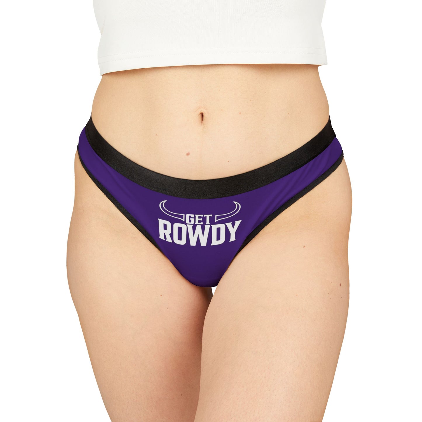 Get Rowdy Women's Thongs - Fun Lingerie, Party Essentials, AOP Underwear, Gifts for Her, Holiday Must-Have, Comfortable and Stylish