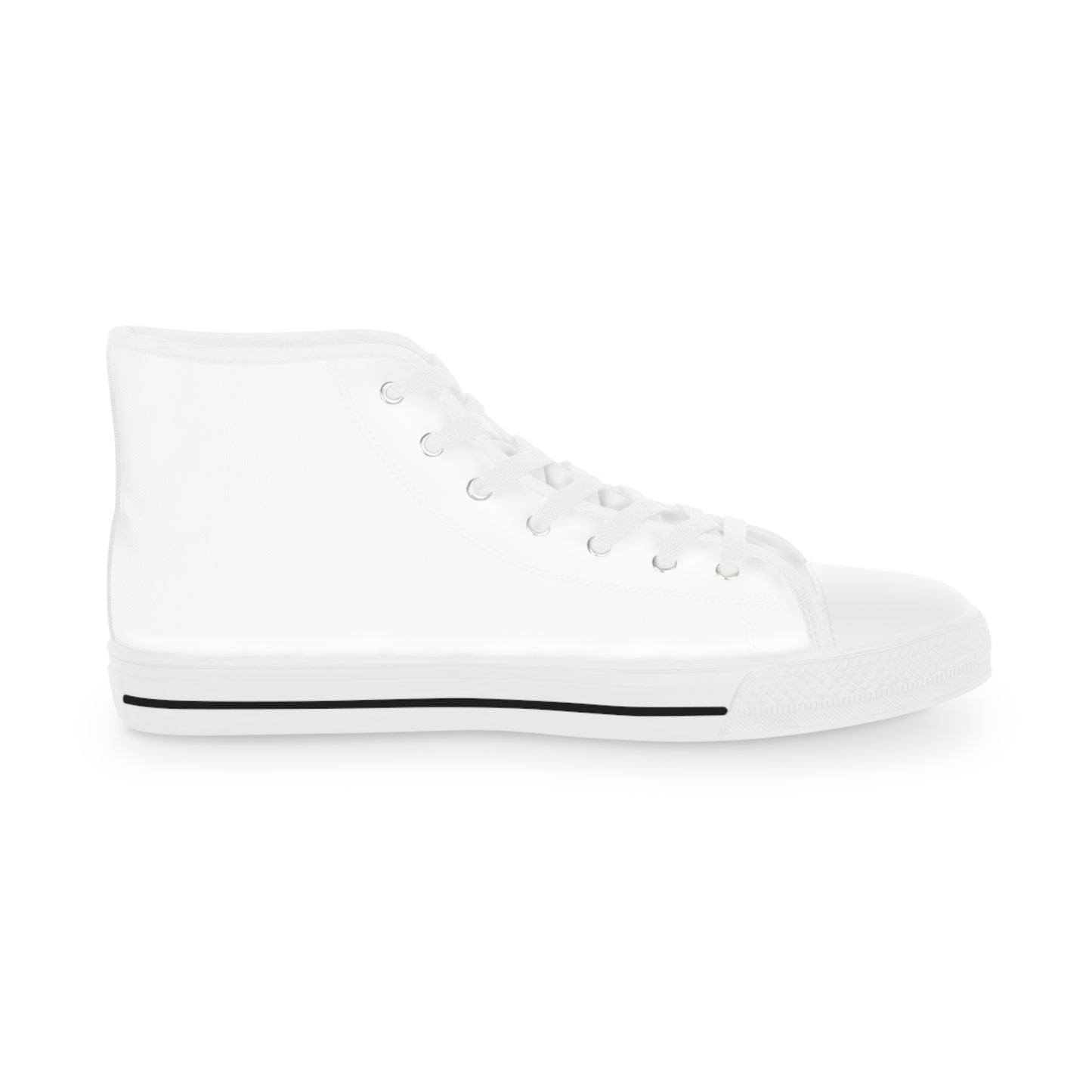 Get Rowdy High-Top Sneakers — Men's White Canvas Shoes with 'Get Rowdy' Graphic