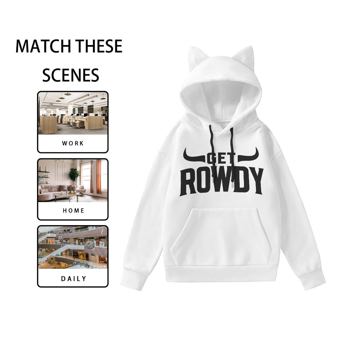 Women’s Hoodie With Decorative Ears