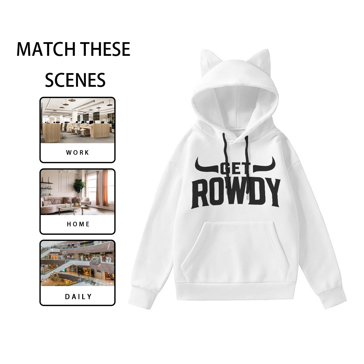 Women’s Hoodie With Decorative Ears