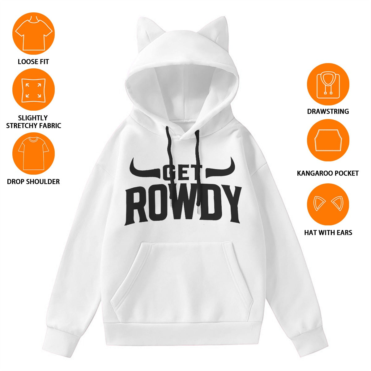 Women’s Hoodie With Decorative Ears
