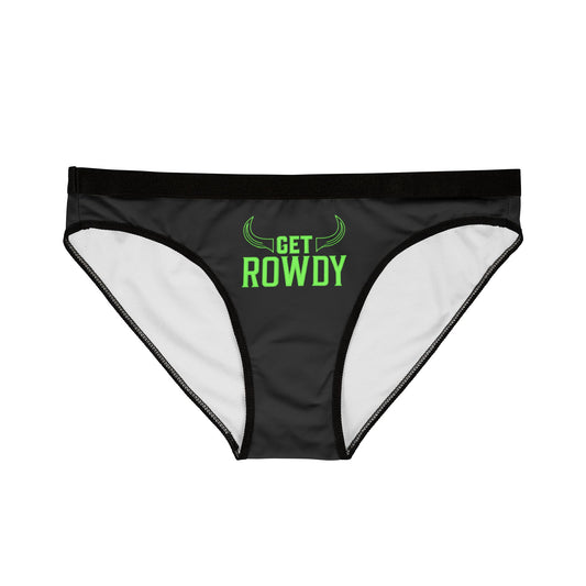 Get Rowdy Women's Underwear - Fun Black Briefs, Comfortable Lingerie, Unique Gifts, Party Essentials, Daily Wear, Cheeky Style