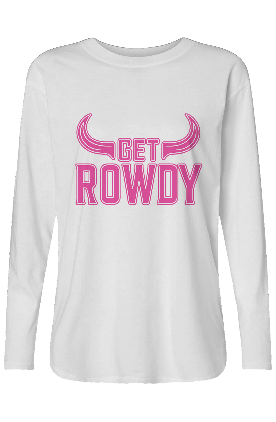Ladies Relaxed Long Sleeve Tee pink