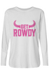 Ladies Relaxed Long Sleeve Tee pink