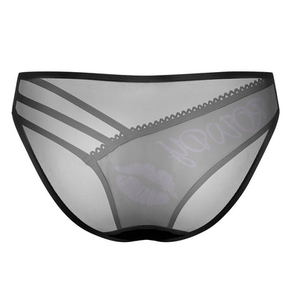 High-quality Rowdy erotic panties showcased with a stylish black design and purple text, highlighting their sexy appeal.