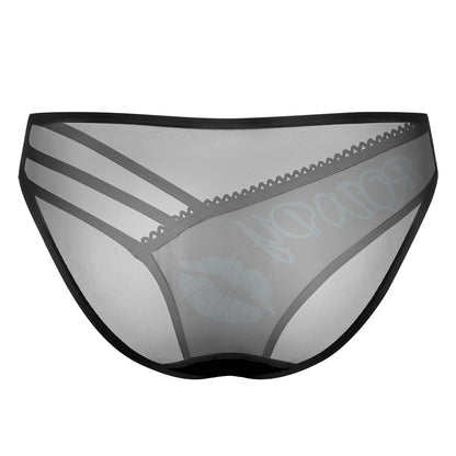 High-quality Rowdy erotic panties featuring a black design with a kiss print and stylish cut.