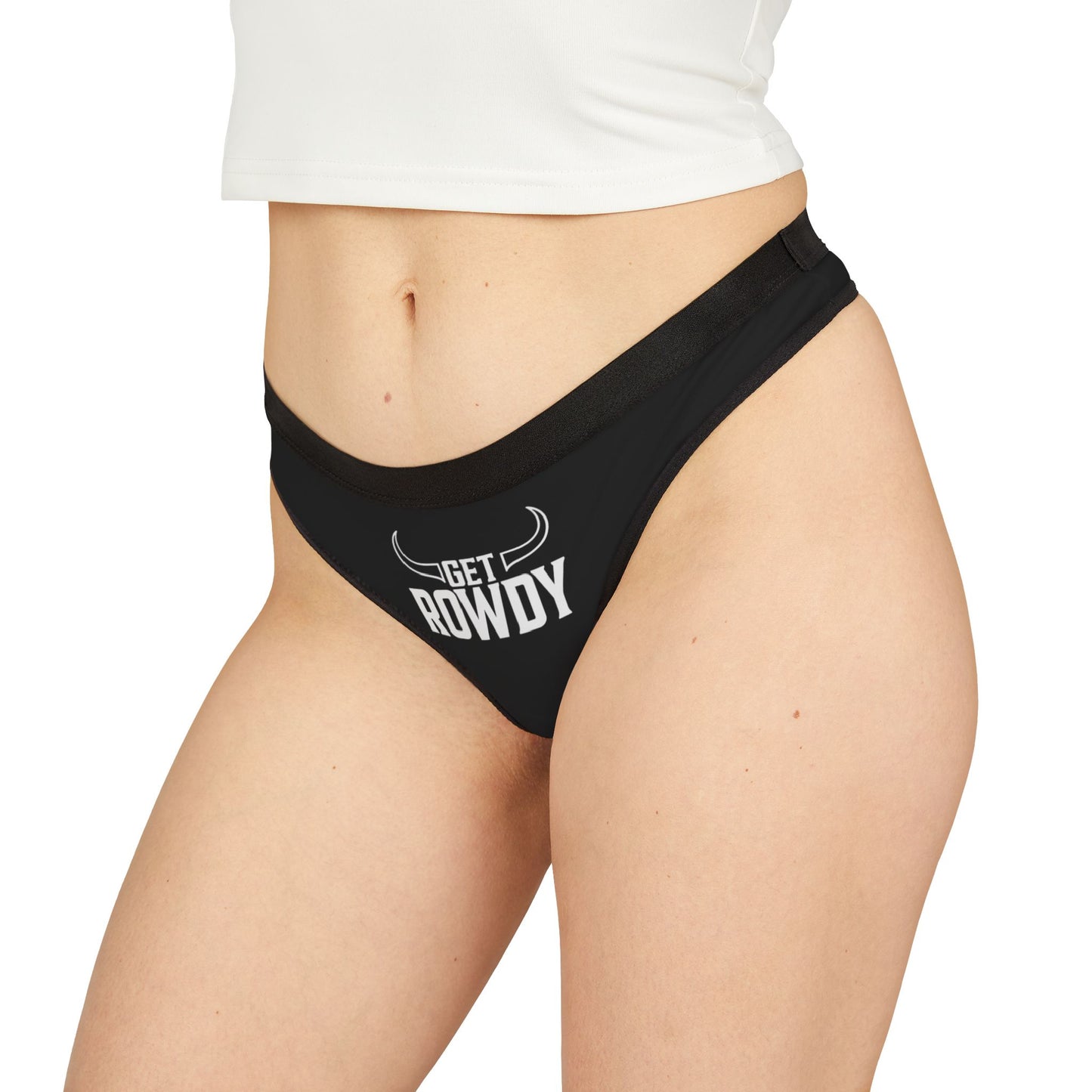 Get Rowdy Women's Thongs, Fun Underwear, Cheeky Lingerie, Gifts for Her, Bachelorette Party Favors, Comfortable Everyday Wear