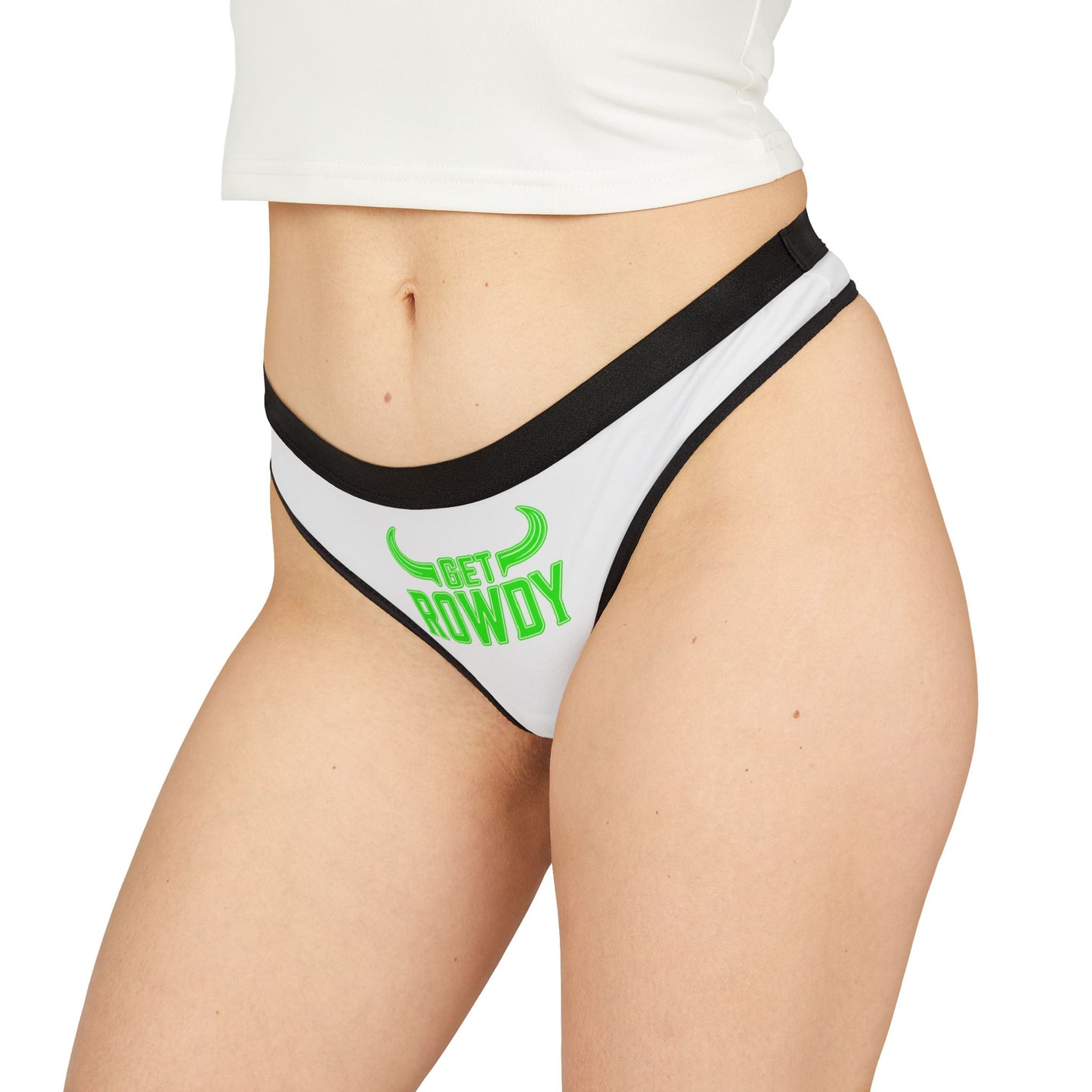 Get Rowdy Women's Thongs, Fun Underwear, Party Wear, Gift for Her, Comfortable Lingerie, Bold Design Thongs