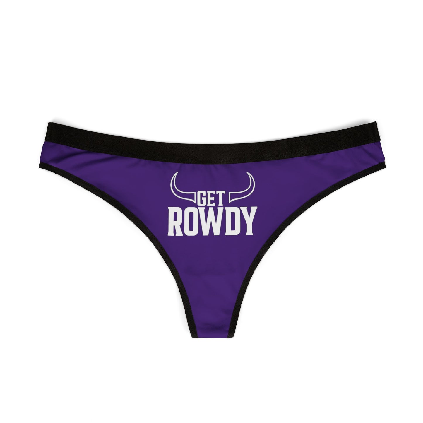Get Rowdy Women's Thongs - Fun Lingerie, Party Essentials, AOP Underwear, Gifts for Her, Holiday Must-Have, Comfortable and Stylish