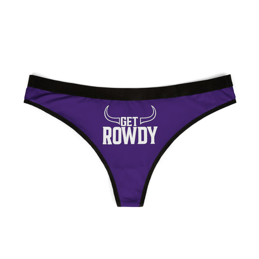 Get Rowdy Women's Thongs - Fun Lingerie, Party Essentials, AOP Underwear, Gifts for Her, Holiday Must-Have, Comfortable and Stylish