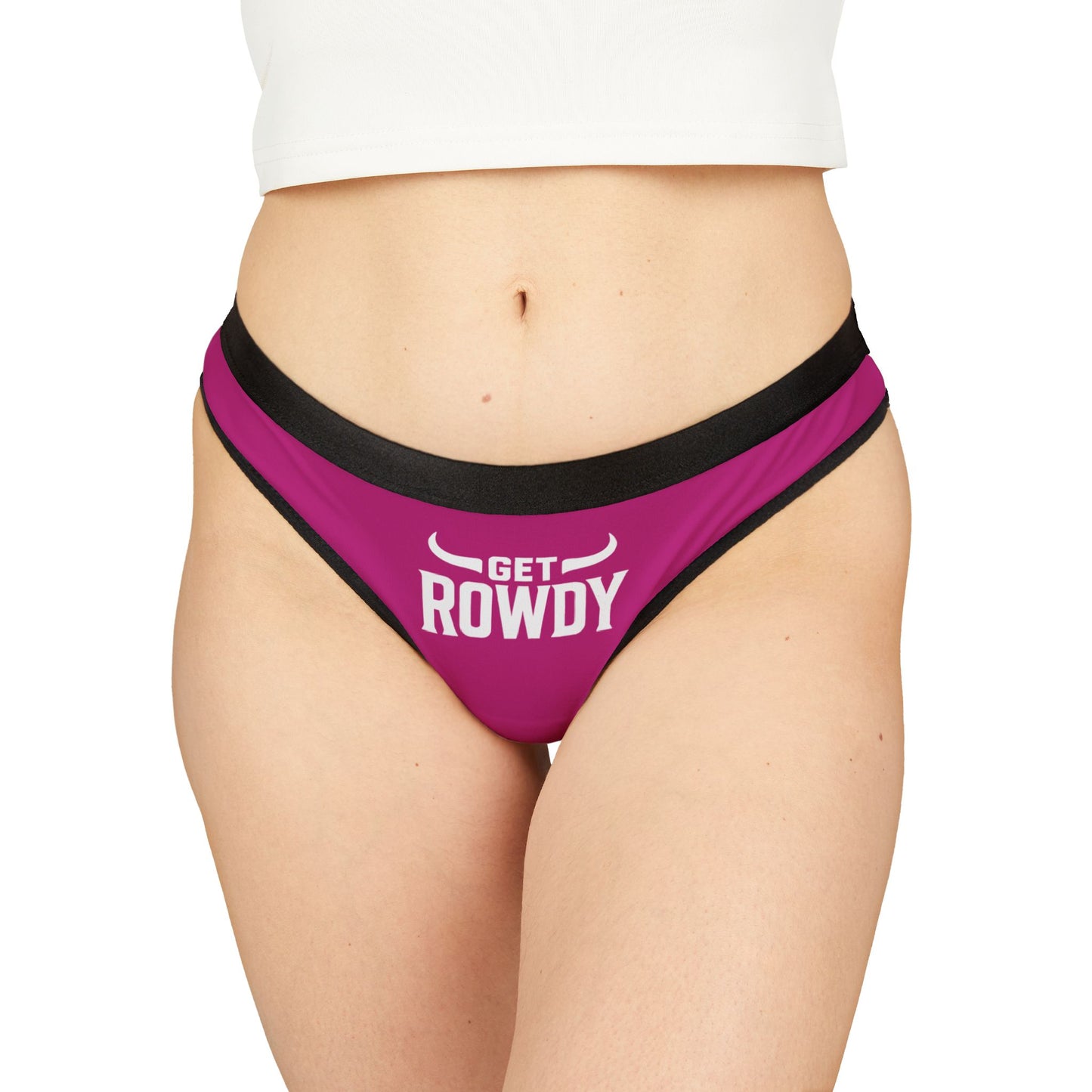 Get Rowdy Women's Thongs - Playful Underwear for Fun, Comfortable Fit, Perfect for Gifts, Parties, Everyday Wear